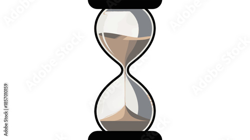 An hourglass, illustrating the passage of time.