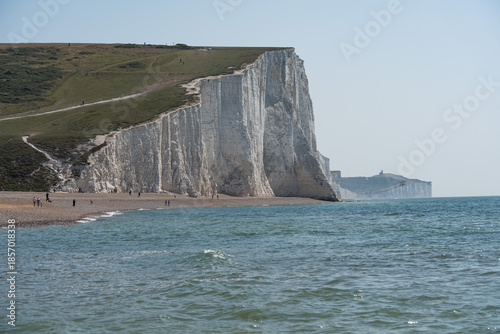 Photography The imposing Seven Sisters cliffs overlooking the English channel, East Sussex,