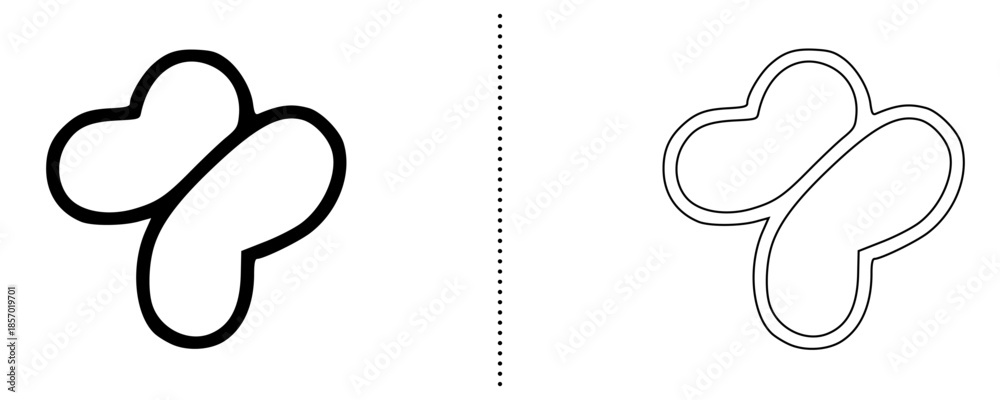 Obraz premium Abstract Organic Shapes Icon, Fluid Blob Symbol for Modern Design, Creative Branding, UI Elements, Decorative Graphics and Minimal Vector Style