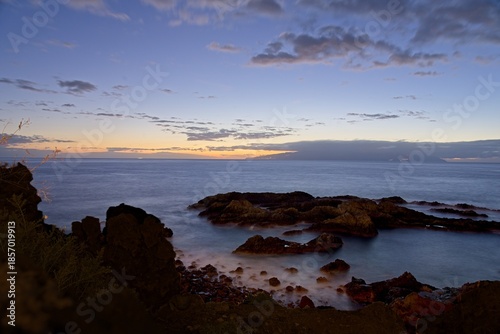 Tenerife coastline at sunset