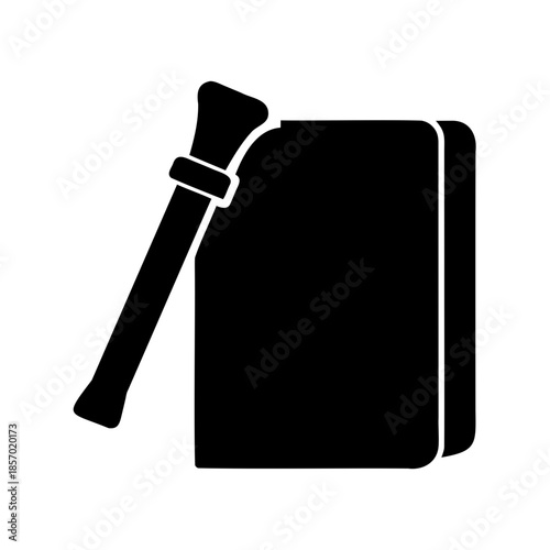 Makeup brush and compact icon for beauty and cosmetic applications