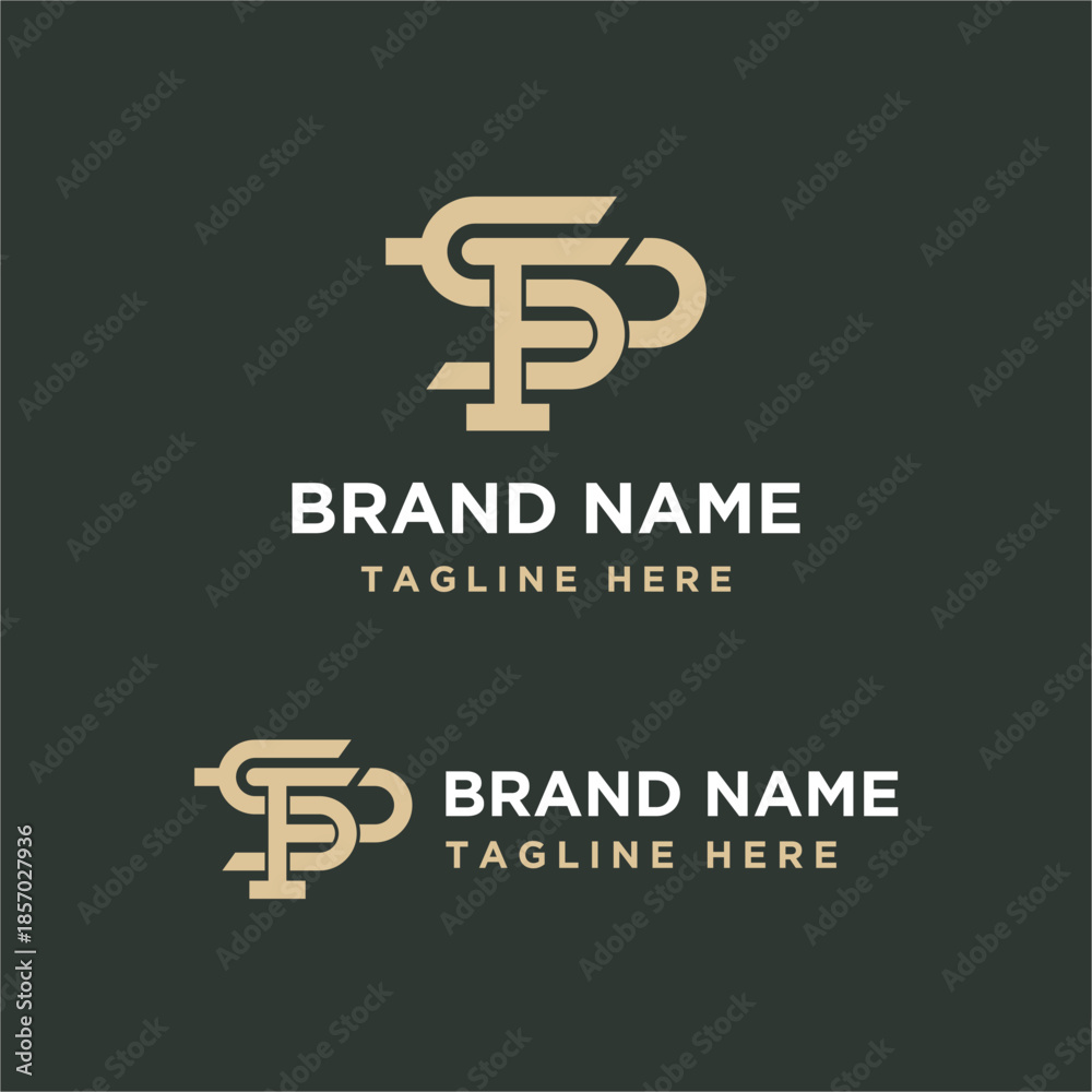Obraz premium Initial Letter STP TSP PST Monogram Logo Template Design