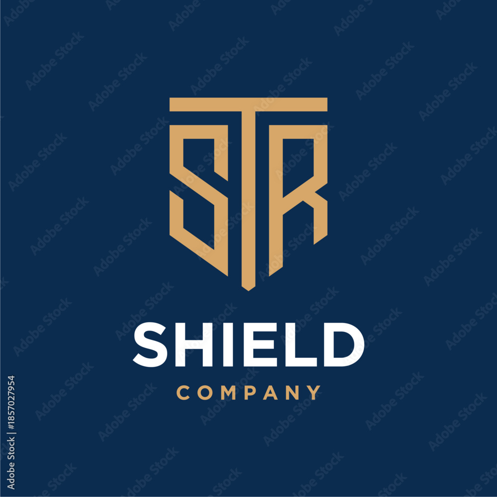 Obraz premium Initial Letter STR Monogram Logo Template Design