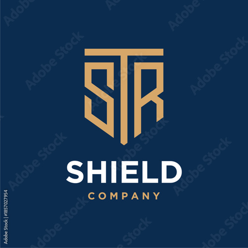 Initial Letter STR Monogram Logo Template Design