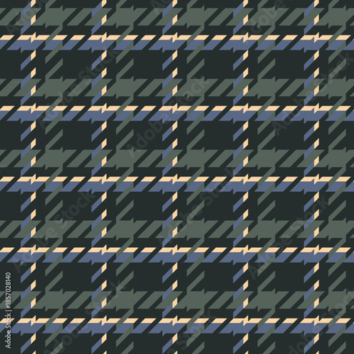 Color twill scotland textile seamless pattern. Fabric texture check tartan plaid. Abstract geometric background for cloth, card, fabric. Monochrome graphic repeating design. Modern squared ornament.