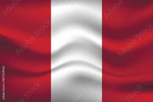 Flag of Peru. Peruvian national symbol in official colors. Template icon. Abstract vector background.