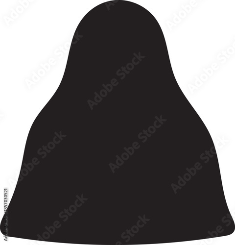 Silhouette of a Figure, Simple Vector Graphic on a Transparent Background