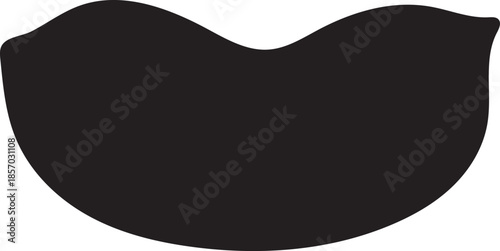 Black Silhouette of Lips Vector Design on Transparent Background