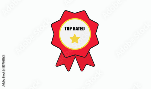 Top Rated badge design vector 