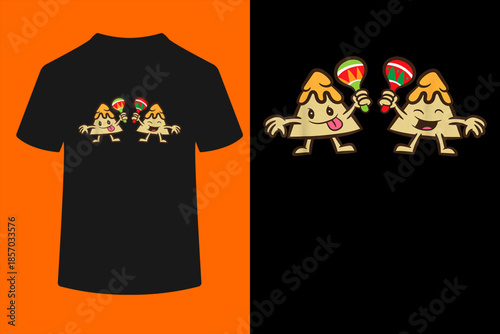 Cute Celebrating Nachos Chips Tortilla Chips Cinco De Mayo T-Shirt
