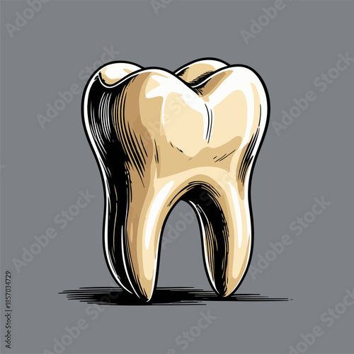 vector image of a human tooth