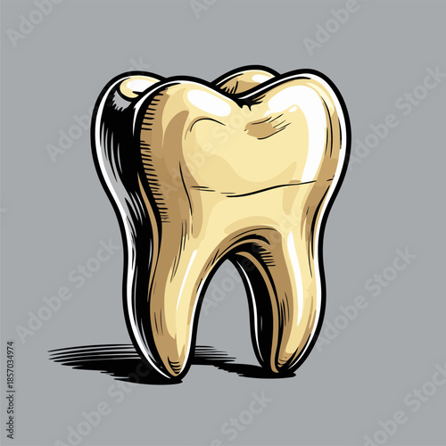 vector image of a human tooth