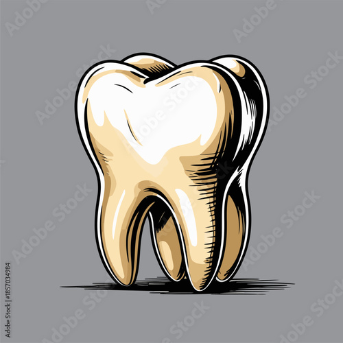 vector image of a human tooth