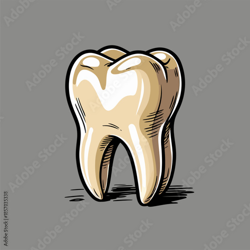 vector image of a human tooth