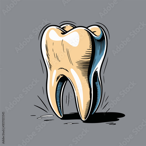 vector image of a human tooth