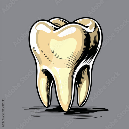 vector image of a human tooth