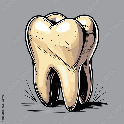 vector image of a human tooth