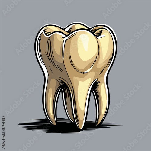 vector image of a human tooth