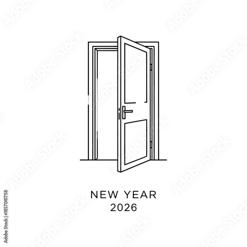 Open Door Symbolizing New Year 2026 Opportunities.