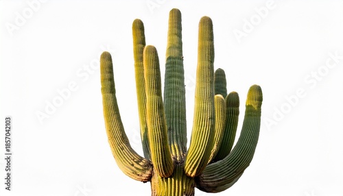 Isolated Saguaro Cactus On White Background