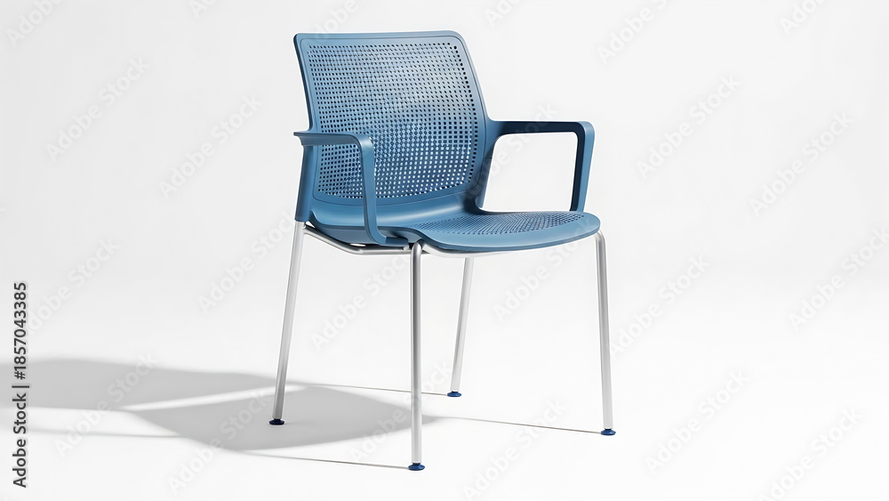 Fototapeta premium blue chair isolated on white