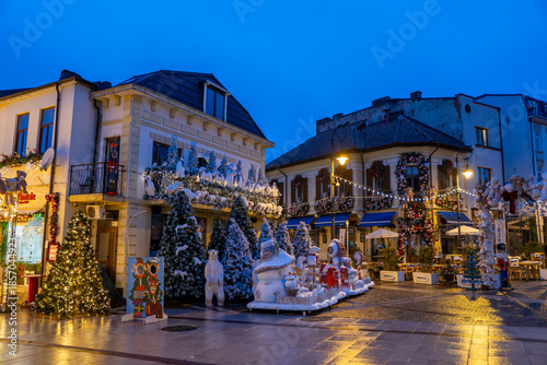 Decorations on the streets of Craiova for the Christmas market