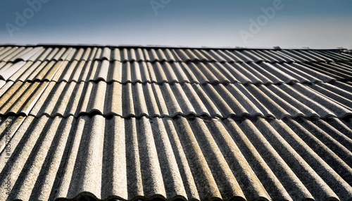Asbestos Roofing Corrugated Eternit Close Up