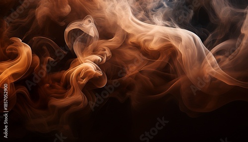 Abstract Dark Brown Background With Smoke