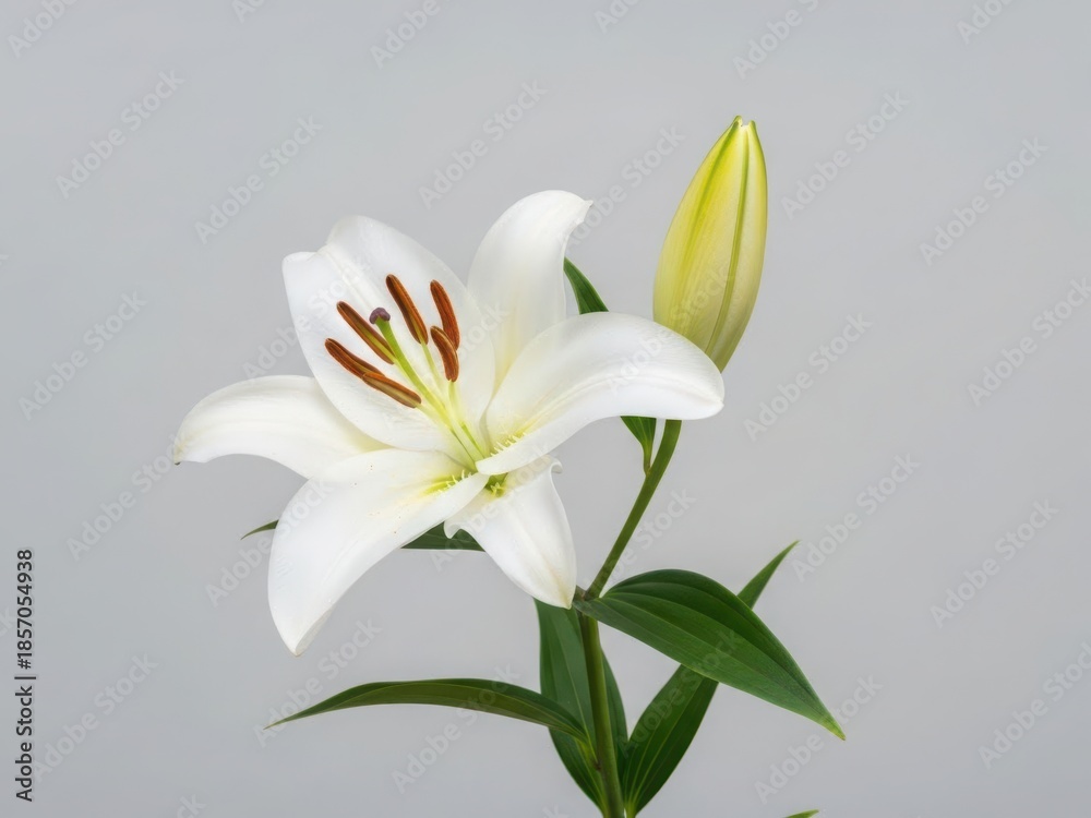 Fototapeta premium White lily bloom