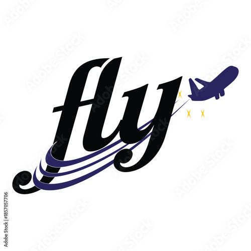 Modern aviation logo with stylized wing letter F for airline, aerospace technology, and air freight logistics company vector illustration.