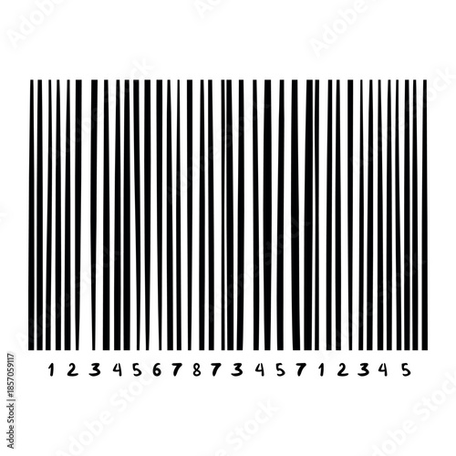 Barcode isolated on color background. Code stripes sticker. Barcode labels, customers qr code.