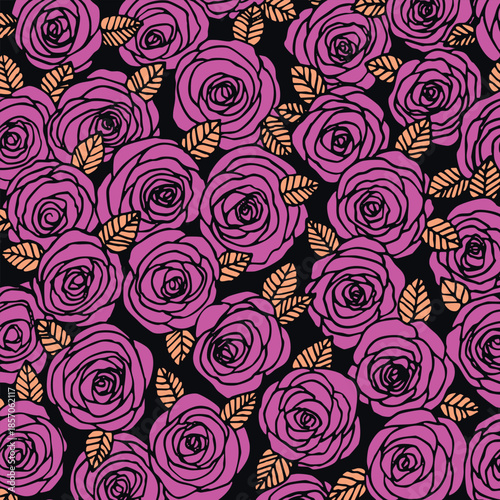 Summer background with roses flowers. Nature concept design. Modern floral composition. Vector illustration for poster, invitation, greeting card. Botanical style roses frame. Copy space.