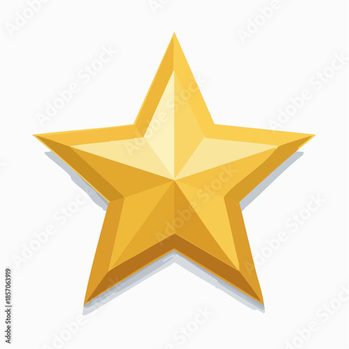 Golden Star Icon Symbol Illustration.