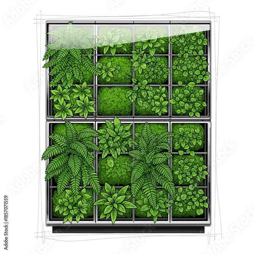 Vertical Garden with Greenery.