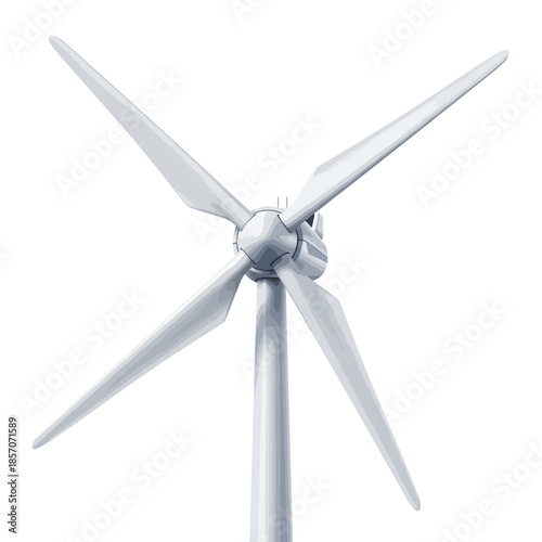 Wind Turbine Closeup View.