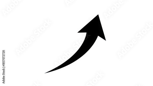 Black arrow pointing up isolated on transparent background