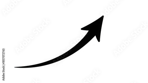 Black arrow on white background isolated on transparent background
