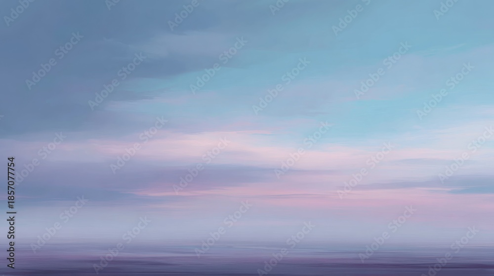 Fototapeta premium A serene gradient of pastel colors in a tranquil sky.