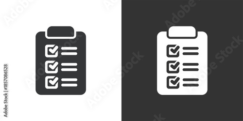 Task Checklist icon. Solid glyph series icon