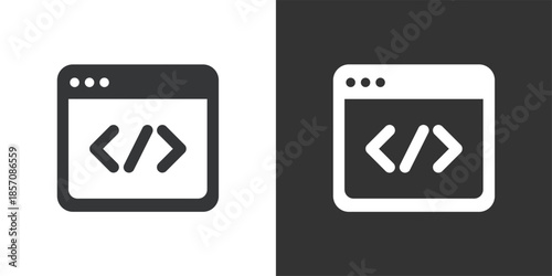 Code Development icon. Solid glyph series icon