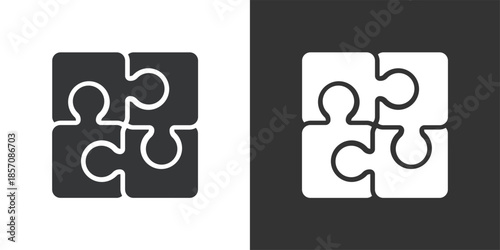 Integrated Solution icon. Solid glyph series icon