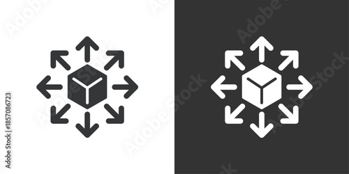 Product Distribution icon. Solid glyph series icon