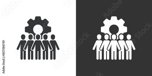 Team Management icon. Solid glyph series icon