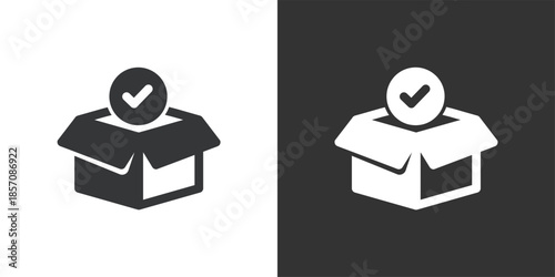 Order Completed icon. Solid glyph series icon