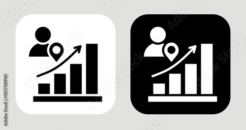 Audience Niche Icon In Black and White Glyph Style