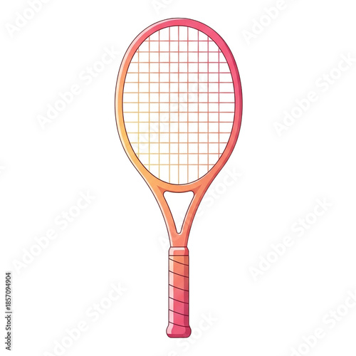 Tennis Racket Graphic Illustration, Sports Equipment for Tennis Players