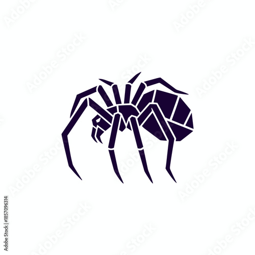 Stylized Dark Spider Graphic Design.