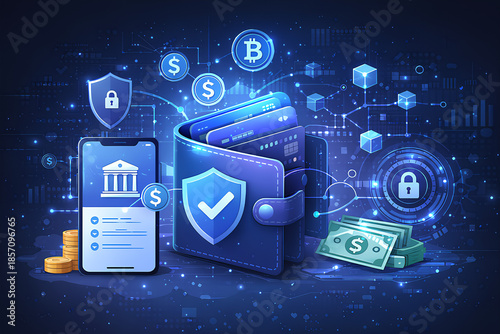 Illustration of digital financial security