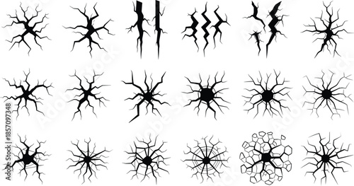 Cracked surface designs, broken patterns, shattered textures, fractured backgrounds