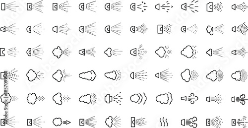 Various weather and lighting effect icons in black and white